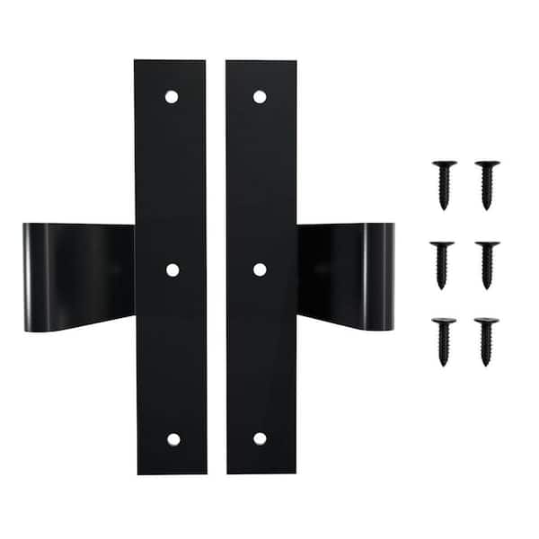 SteelTek Center Hinge with 2 1/4" Offset w/ Installation Screws (Sold as Pair), 304 Stainless Steel, Powder Coated Black