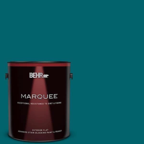 BEHR MARQUEE 1 gal. #S-H-520 Peacock Tail Flat Exterior Paint & Primer