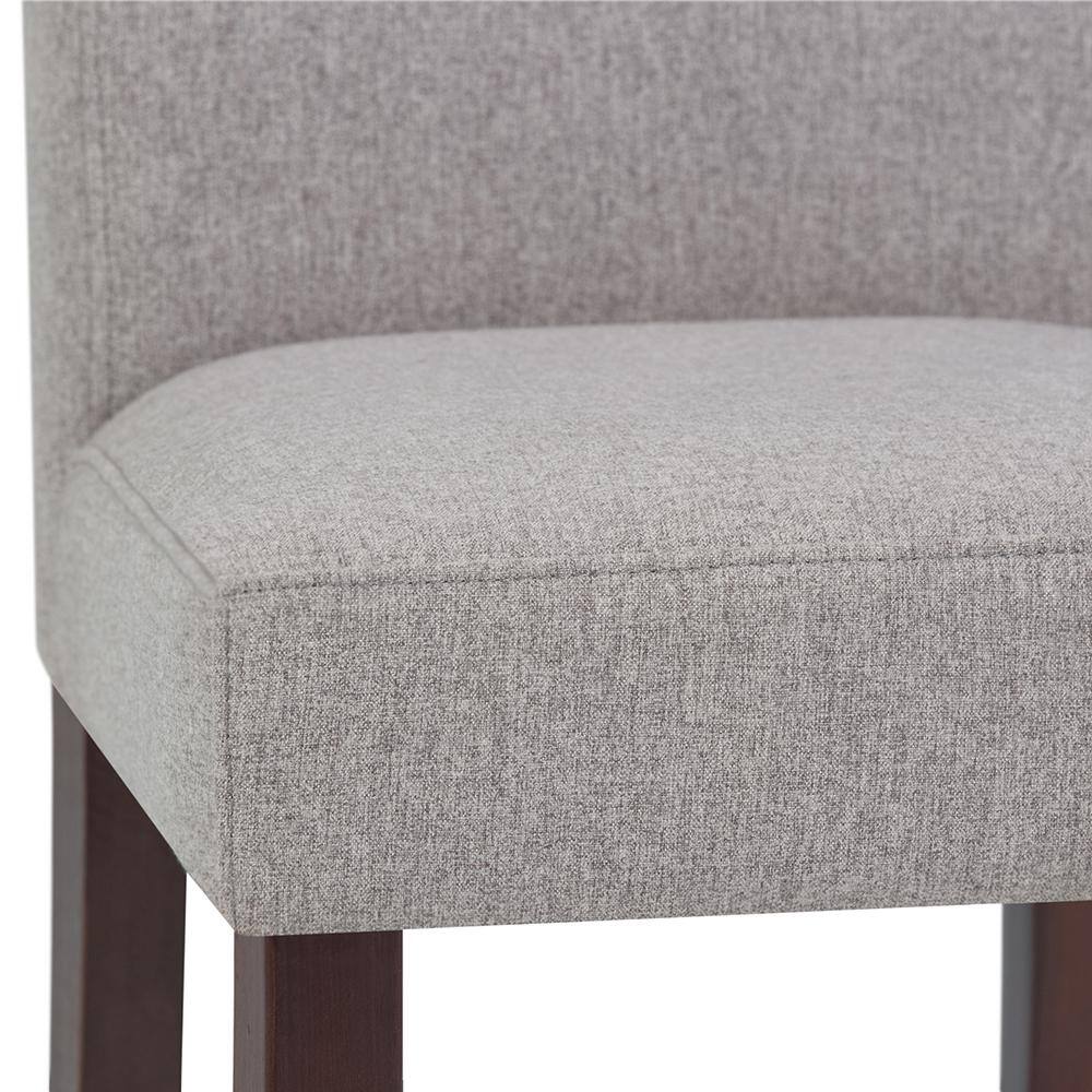 Cloud Grey Linen Upholstered Parsons Side Chair Set