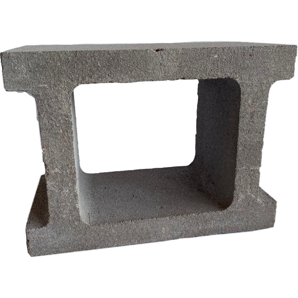 Southwest Block 12 in. x 8 in. x 16 in. Gray Smooth Concrete Block 8 in ...