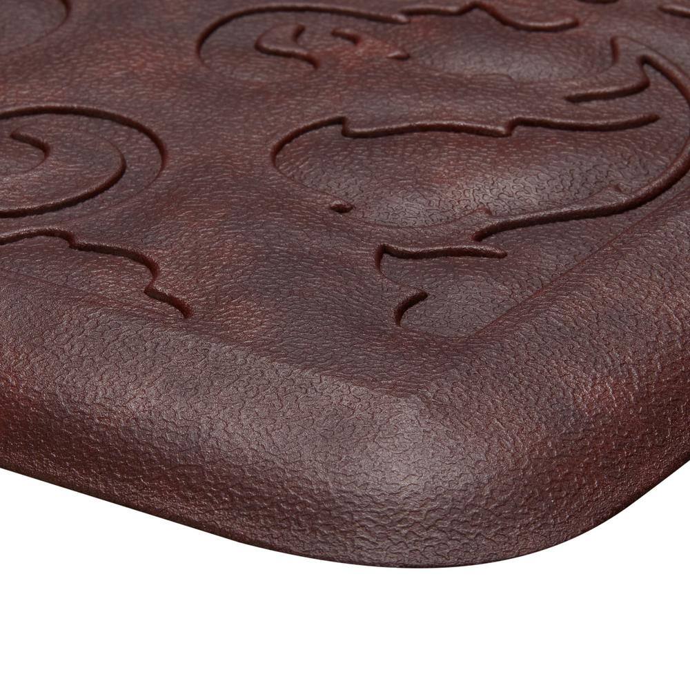 Marni Red Embossed Anti-Fatigue Kitchen Mat Set