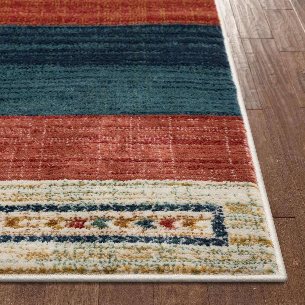 Crimson Southwestern Medallion Synthetic Reversible Rug