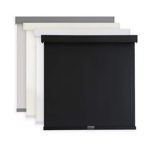 Cordless Light Filtering Roller Shade, 99% Blackout Solar Shades, UV Protection, Polyester, Black, 36 in. W x 72 in. L