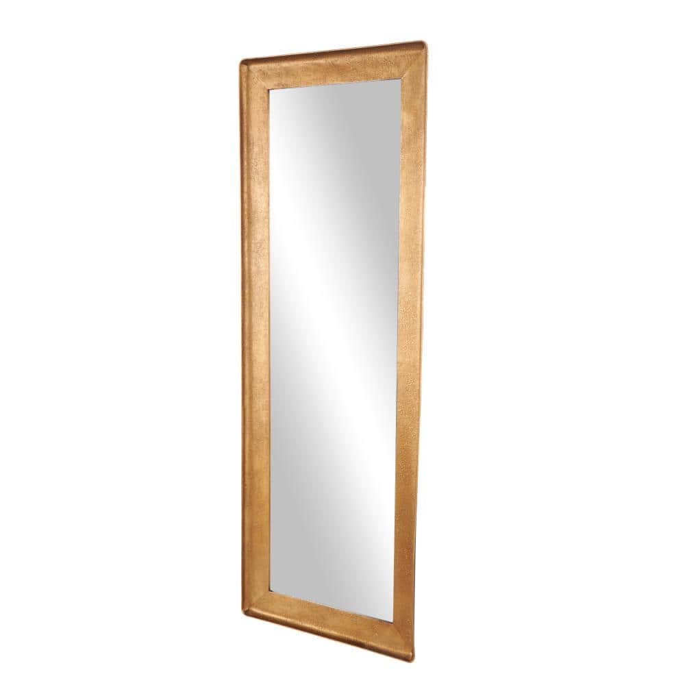 69 in. x 25 in. Rectangle Framed Gold Wall Mirror with Textured Frame price history on PriceWatchPro