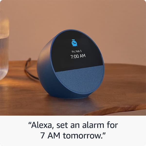 Amazon Echo Spot スマートアラームクロック ブラック Amazon Echo Spot Smart Alarm Clock with Vibrant Sound Plus Alexa