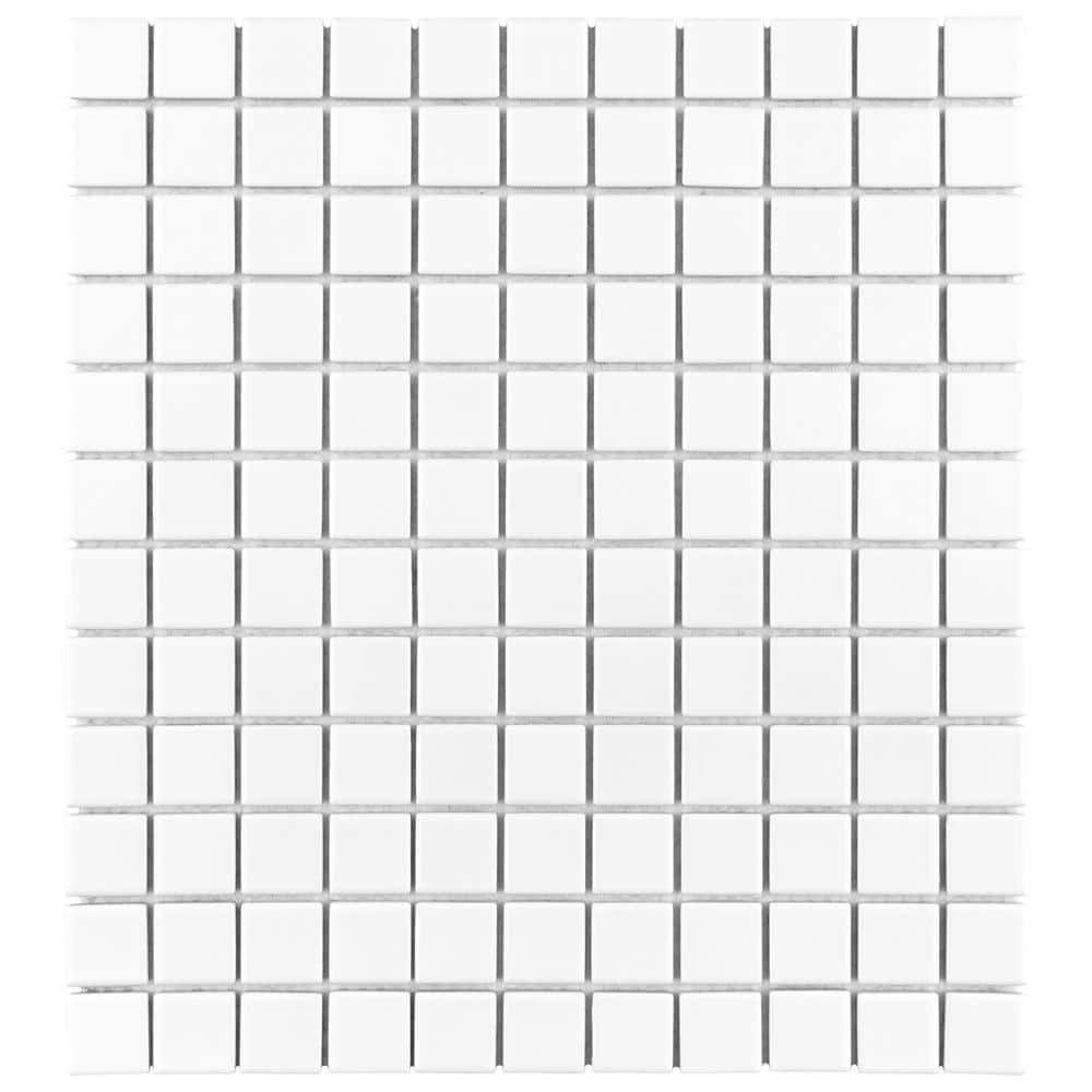 Metro 1 in. Square Matte White 10-3/4 in. x 11-3/4 in. Porcelain Mosaic Tile (9.0 sq. ft./Case) price history on PriceWatchPro
