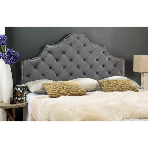 SAFAVIEH Arebelle Silver Full Upholstered Headboard