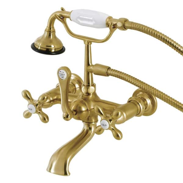 Kingston Brass Vintage Wall Mount Down Spout Clawfoot Tub and Shower Package; Oil Rubbed Bronze