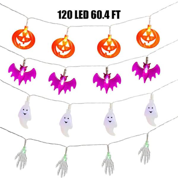 JOYIN 15 ft. Multi-Color IP44-Waterproof 30-LED String Lights-Flat