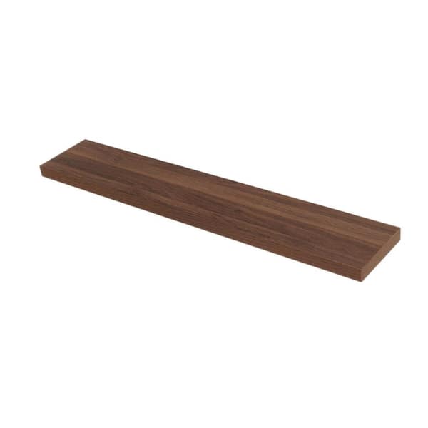 55.11 in.W x 9.84 in.D Long Floating Shelves,Engineered Wood Wall Shelves with Invisible Brackets,Walnut,Set of 1