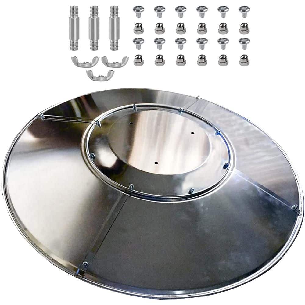 33 Inch Outdoor Aluminum Patio Heater Reflector Shield Accessory with 3-Hole Mount, Universal Fit, 1 Piece price history on PriceWatchPro