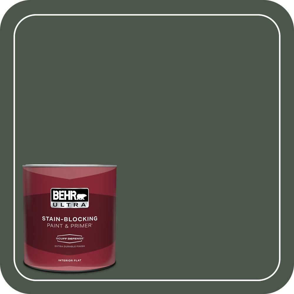 1 qt. #PMD-66 Deep Evergreen Extra Durable Flat Interior Paint & Primer price history on PriceWatchPro