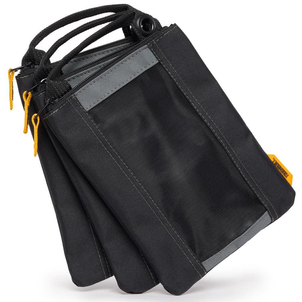 6.75 in. Medium Fastener Tool Bag in Black (3-Piece)
