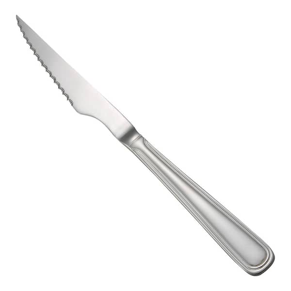 Winco Shangarila 8.88 in. Extra Heavyweight Stainless Steel Full Tang Steak Knife with Pointed Tip