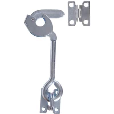 8 in. Extra Heavy Safety Hook with Plate Staples in Zinc-Plated (3-Pack)