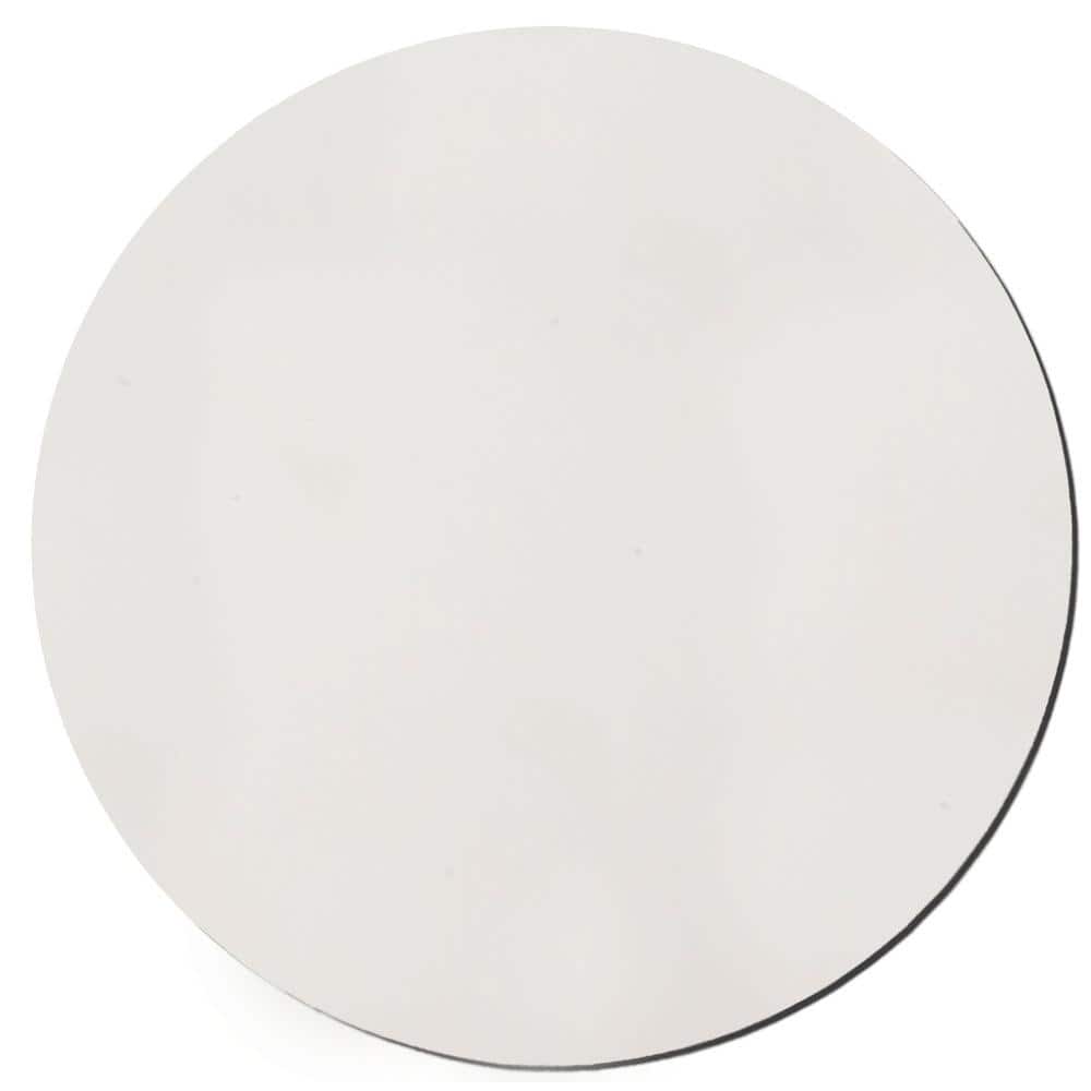Paintable White Fabric Circle 24 in. Sound Absorbing Acoustic Panels (2-Pac