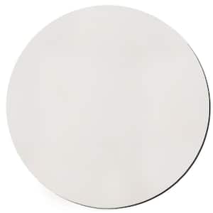 Paintable White Fabric Circle 24 in. Sound Absorbing Acoustic Panels (2-Pack)