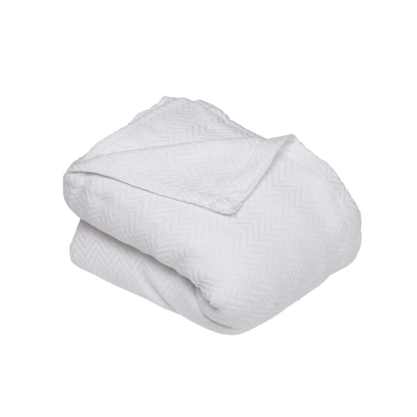 Open Weave Thermal Blanket, White