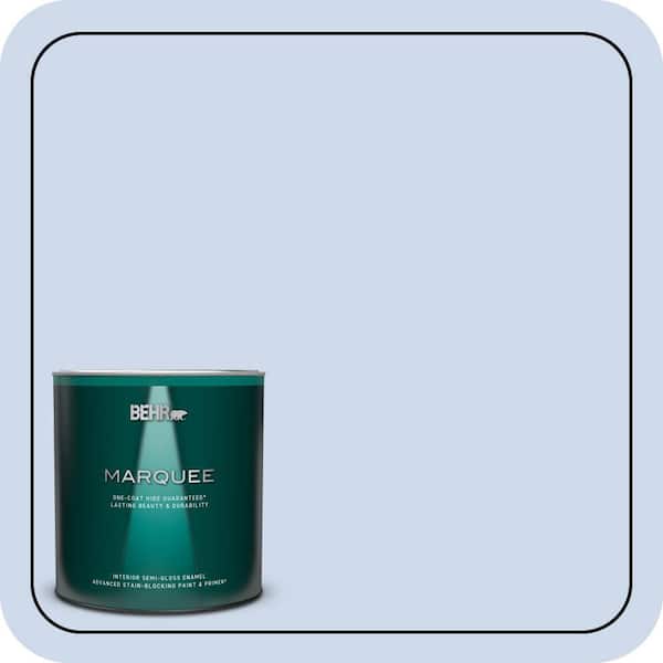 BEHR MARQUEE 1 qt. #M540-2 Angelic Blue Semi-Gloss Enamel Interior Paint & Primer