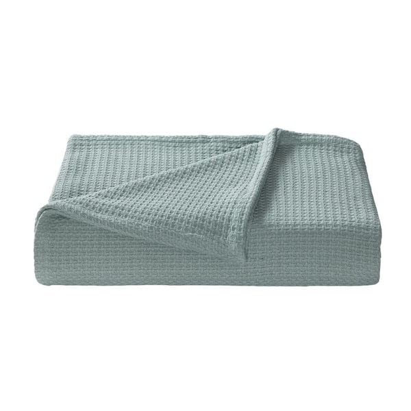 Bahama Coast Blue Woven-Cotton Full/Queen Blanket