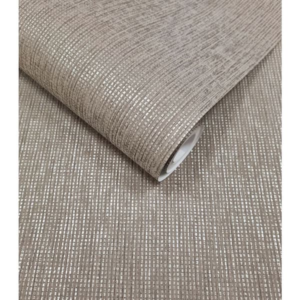 Charcoal Woven Luxe Textured Wallpaper Print Non-Woven Non-Pasted Textured Wallpaper 57 sq. ft.