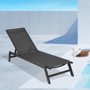 Costway Patio Folding Aluminum Metal Outdoor Chaise Lounge Chair 