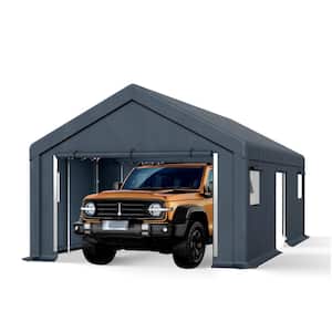 13 ft. x 24 ft. x 9.6 ft. Heavy-Duty Portable Garage with Galvanized Frame Removable Doors and Walls