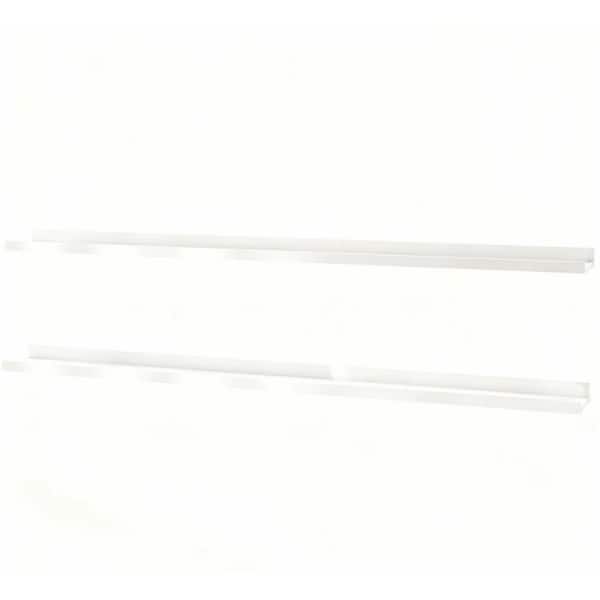 47.2 in.W x 4.5 in.D Floating Shelves Wall Mounted Wood,Picture Ledge Shelf and Lip Set of 2,Decorative Wall Shelf,White