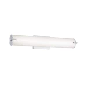 25-Watt Brushed Nickel Selectable LED Wall Mount Bath Light