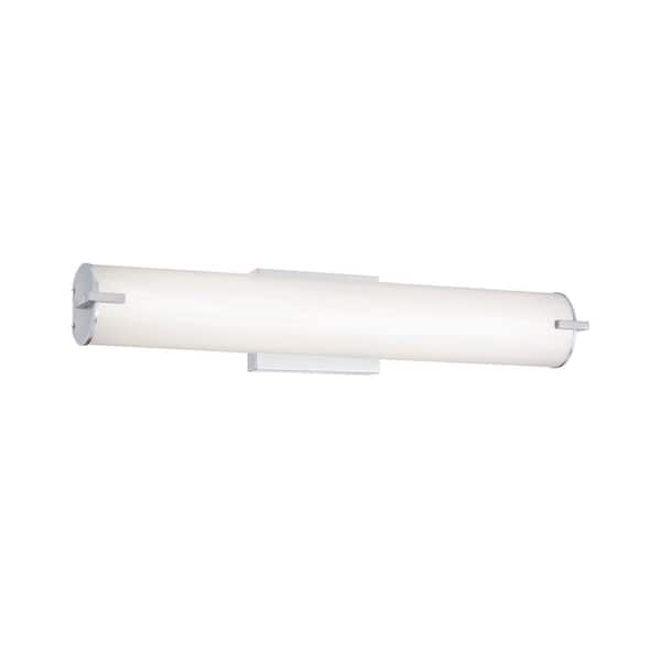 Westinghouse Ashwin 24.75 in. 1-Light Brushed Nickel Dimmable LED Vanity Light Bar with Selectable Color Temperature