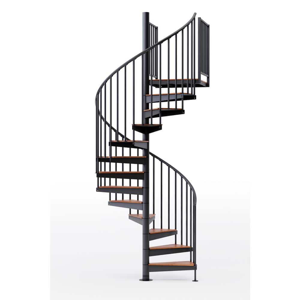 Condor Black Interior 60in Diameter, Fits Height 93.5in - 104.5in, 2 42in Tall Platform Rails Spiral Staircase Kit price history on PriceWatchPro