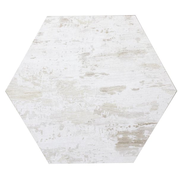 ABOLOS French Country Birch Hexagon 8 in. x 8 in. Wood Look Glass Wall Tile (8 sq. ft./Case)
