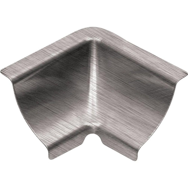 Schluter Dilex-EHK Brushed Stainless Steel 1 in. x 1-1/2 in. Metal 2-Way 90 Degree Inside Corner