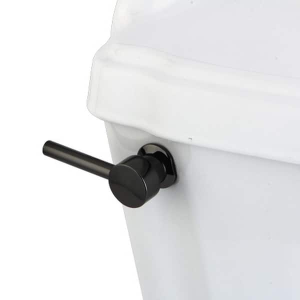 Modern Toilet Tank Lever in Black Stainless Steel
