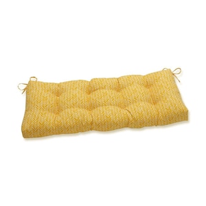 Other Rectangular Outdoor Bench Cushion in Yellow