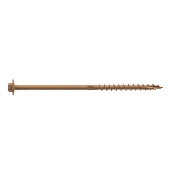 Simpson Strong-Tie 0.195 in. x 6 in. 5/16 Hex, Washer Head, Strong-Drive SDWH Timber-Hex Wood Screw, DB Coating in Tan (50-Pack)