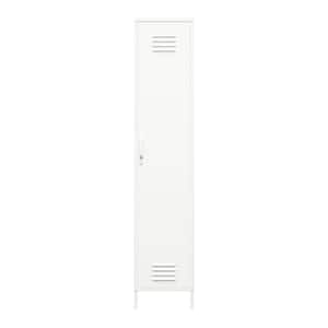Bonanza Single Metal Locker Storage Cabinet in Soft White