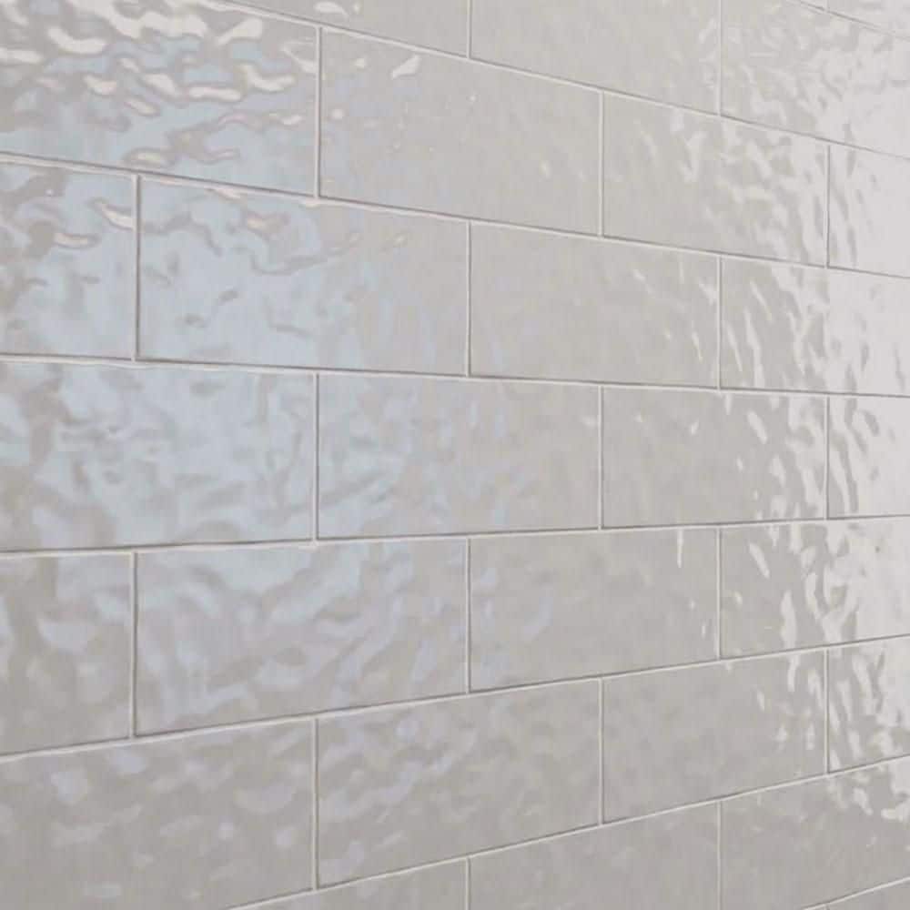 Ripple Rectangular 4x12 Monterey Beige Glass Tile, (10 sq. ft. Box) price history on PriceWatchPro