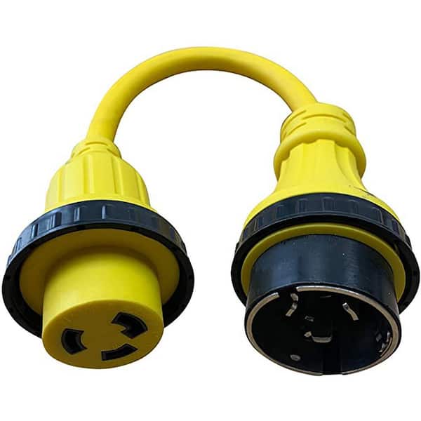 1.5 ft. 10/3 30 Female to 50 Amp Male Marine Shore Power Adapter