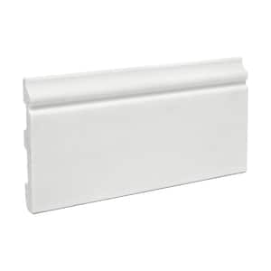 3-1/8 in. x 1/2 in. x 6 in. Long Plain Recycled Polystyrene Base Moulding Sample