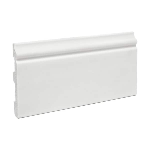 American Pro Decor 3-1/8 in. x 1/2 in. x 6 in. Long Plain Recycled Polystyrene Base Moulding Sample