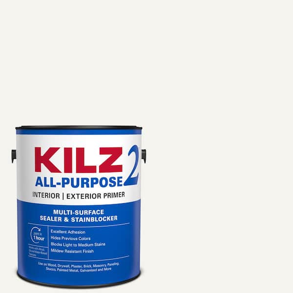 KILZ 2 ALL PURPOSE 1 Gal. White Interior/Exterior Multi-Surface Primer, Sealer, and Stain Blocker