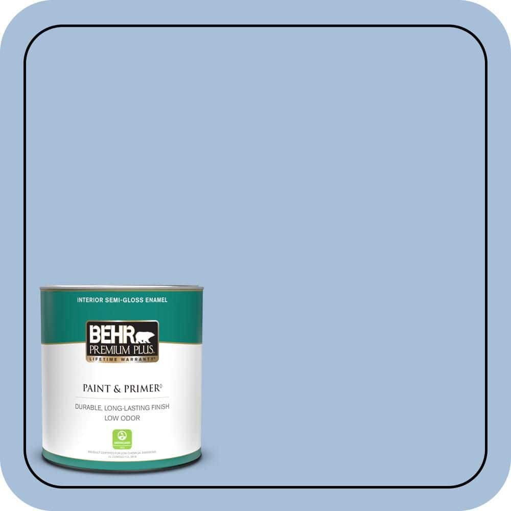 1 qt. #580D-4 Skysail Blue Semi-Gloss Enamel Low Odor Interior Paint & Primer price history on PriceWatchPro