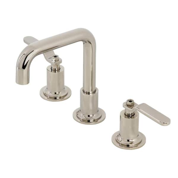 Kingston Brass Whitaker 8 in. Widespread 2-Handle Bathroom Faucet in Polished Nickel
