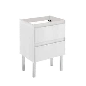 Ambra 60 Base 23.4 in. W x 17.6 in. D x 32.4 in. H Bath Vanity Cabinet without Top in Matte White