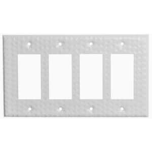 White 4-Gang Decorator/Rocker Wall Plate (1-Pack)