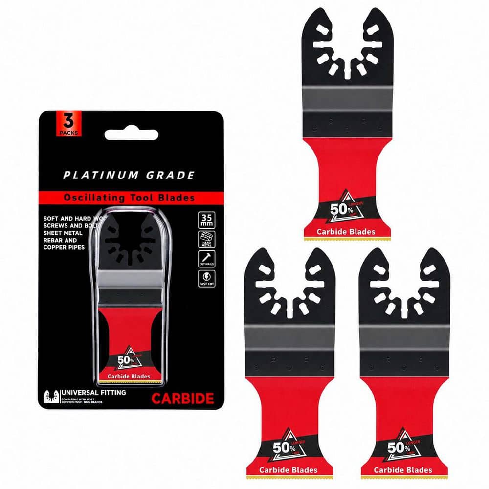 3 Pack Carbide Oscillating Tool Blades Heavy Duty Saw Blades with TiC WC Coating for Hard Metal Nails Bolts price history on PriceWatchPro