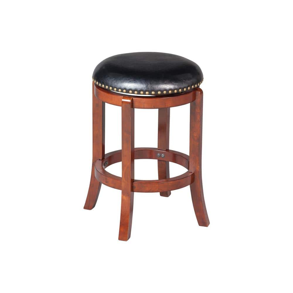 Boraam Cordova 24 in. Cherry Bar Stool 33224 - The Home Depot