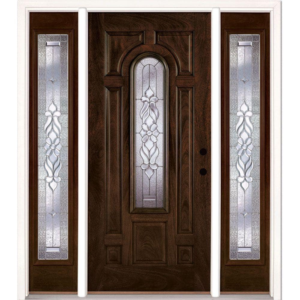 63.5 in. x 81.625 in. Lakewood Zinc Chestnut Mahogany Left-Hand Inswing Fib