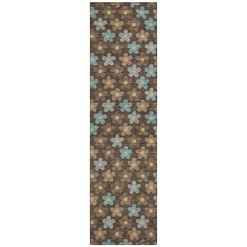 Chantille Machine Washable Indoor/Outdoor Abstract ACN2569 Chocolate 2 ft. x 7 ft. Runner Rug price history on PriceWatchPro